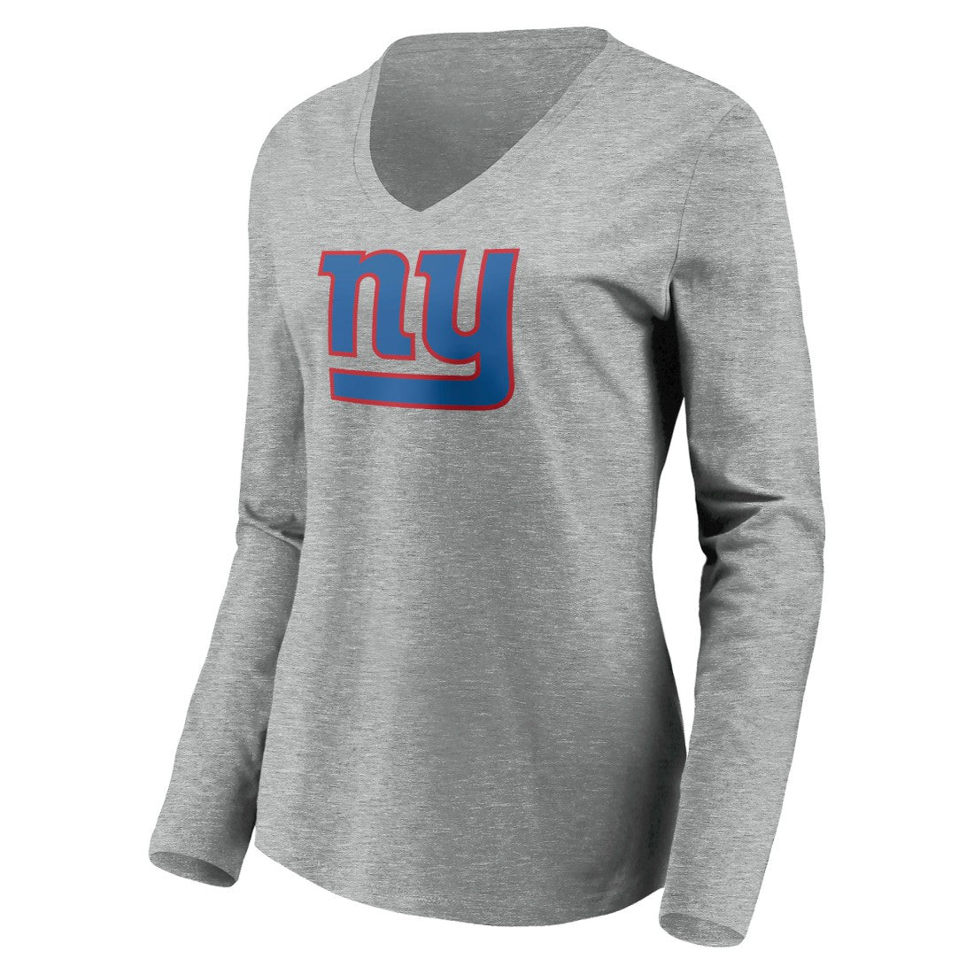 NFL New York Giants Women's Primary Team Logo Long Sleeve V-Neck T-Shirt