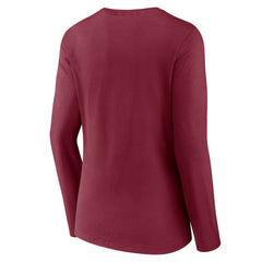 NFL Washington Commanders Women's Primary Team Logo Long Sleeve V-Neck T-Shirt