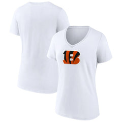 NFL Cincinnati Bengals Women's Primary Team Logo V-Neck T-Shirt