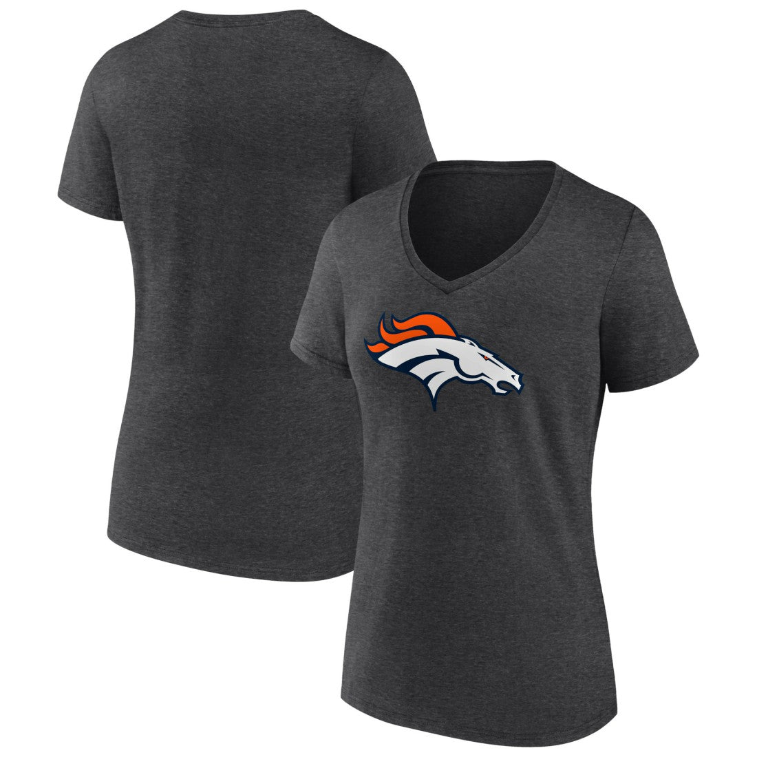 NFL Denver Broncos Women's Primary Team Logo V-Neck T-Shirt