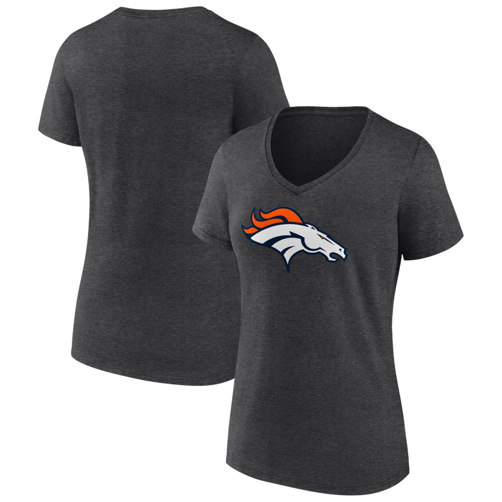 NFL Denver Broncos Women's Primary Team Logo V-Neck T-Shirt