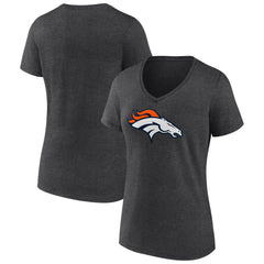 NFL Denver Broncos Women's Primary Team Logo V-Neck T-Shirt