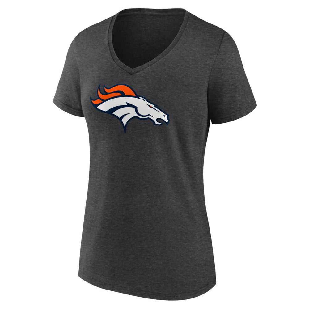 NFL Denver Broncos Women's Primary Team Logo V-Neck T-Shirt