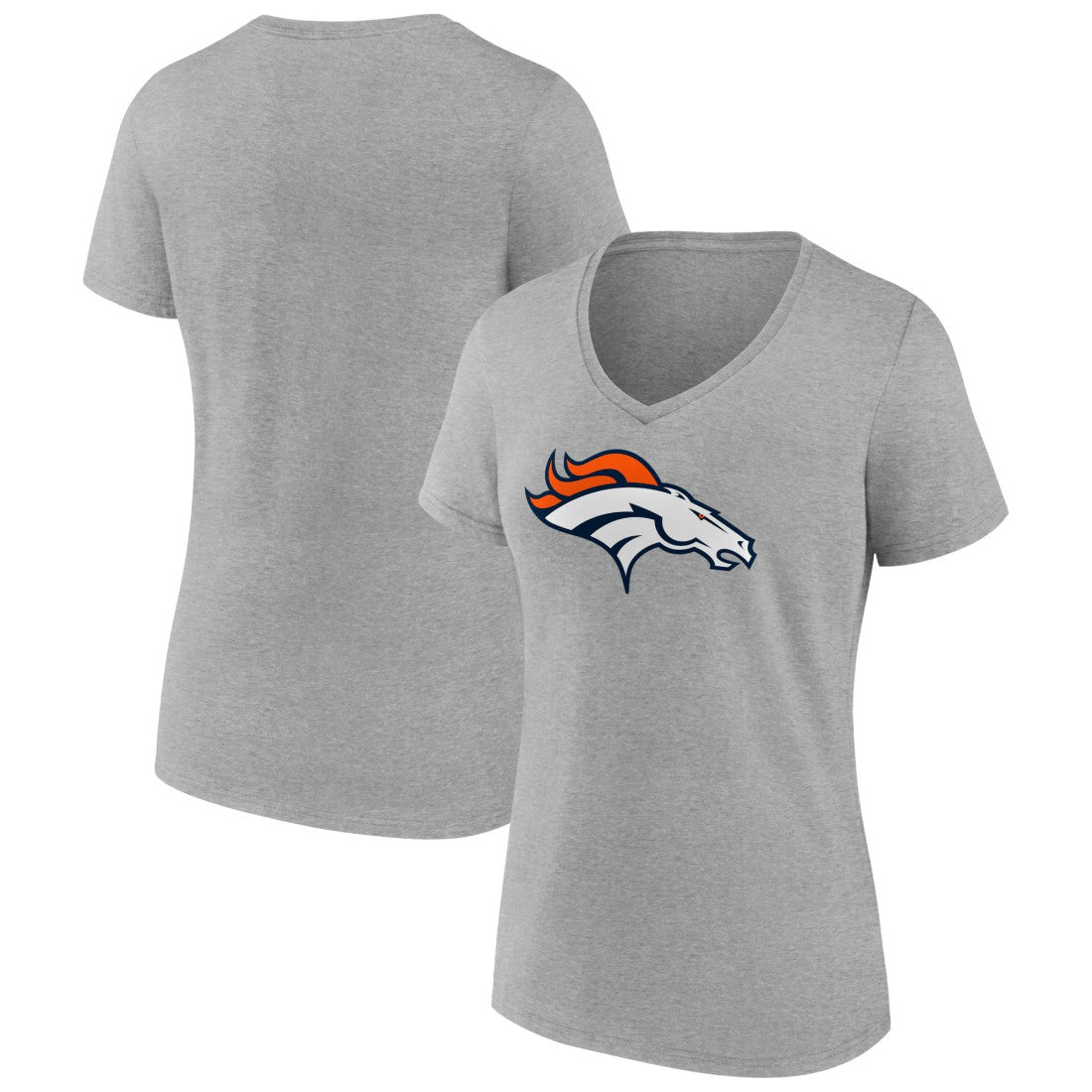 NFL Denver Broncos Women's Primary Team Logo V-Neck T-Shirt