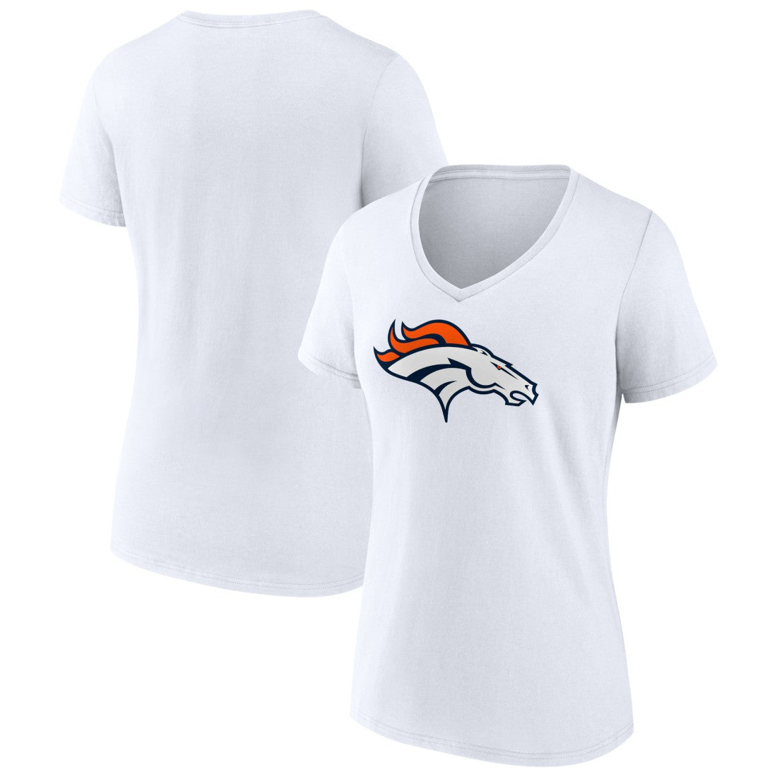 NFL Denver Broncos Women's Primary Team Logo V-Neck T-Shirt