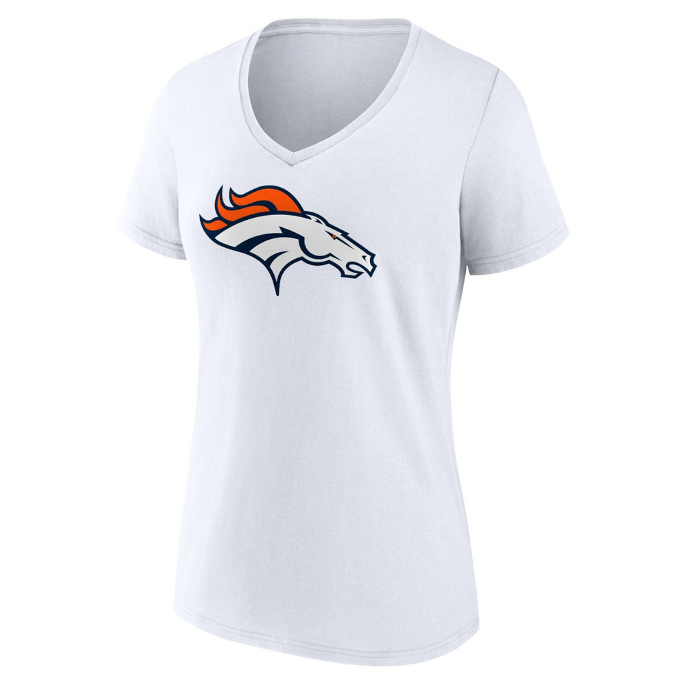 NFL Denver Broncos Women's Primary Team Logo V-Neck T-Shirt