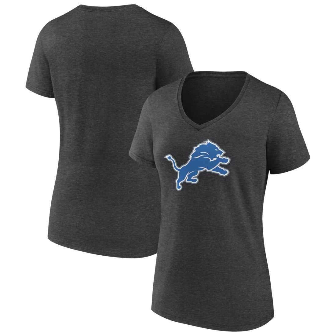 NFL Detroit Lions Women's Primary Team Logo V-Neck T-Shirt