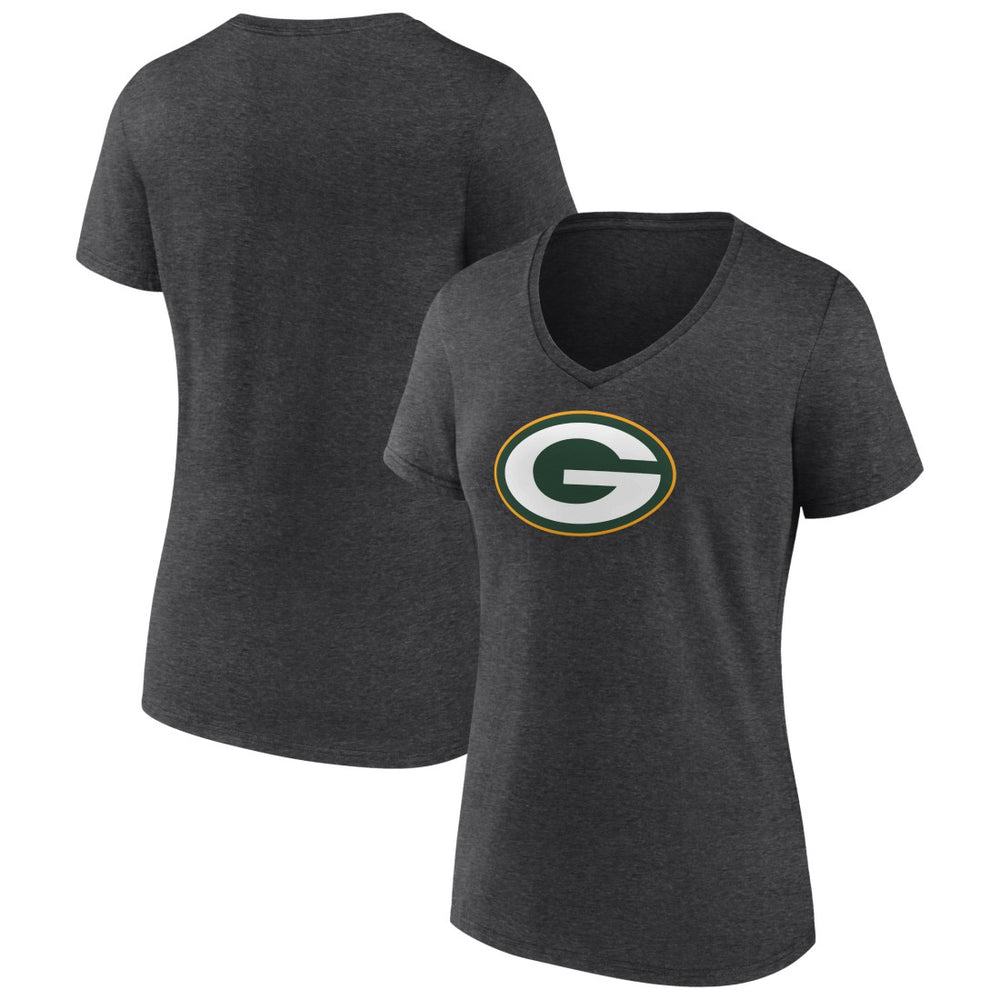 NFL Green Bay Packers Women's Primary Team Logo V-Neck T-Shirt