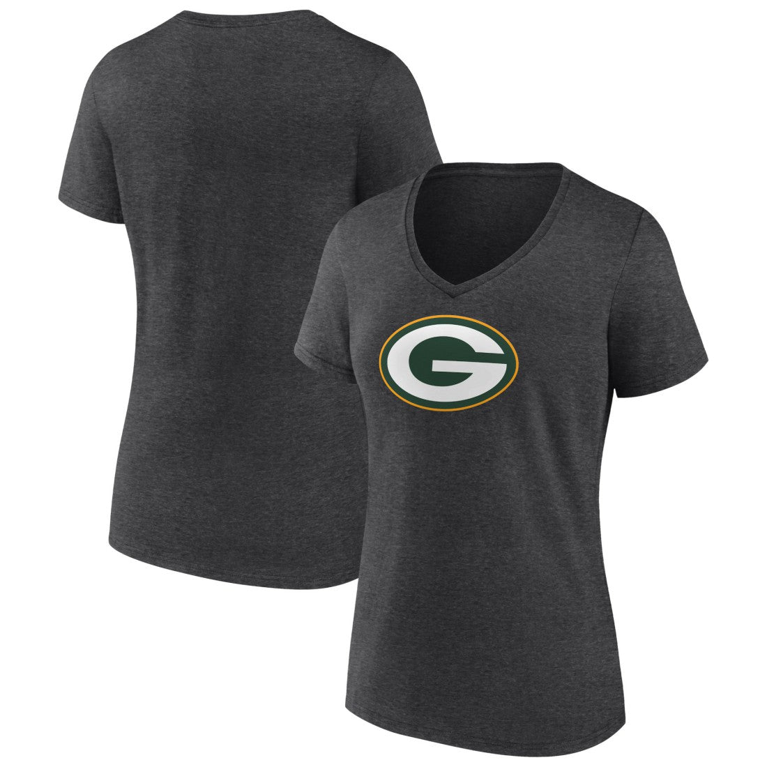NFL Green Bay Packers Women's Primary Team Logo V-Neck T-Shirt