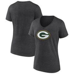 NFL Green Bay Packers Women's Primary Team Logo V-Neck T-Shirt
