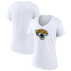 NFL Jacksonville Jaguars Women's Primary Team Logo V-Neck T-Shirt