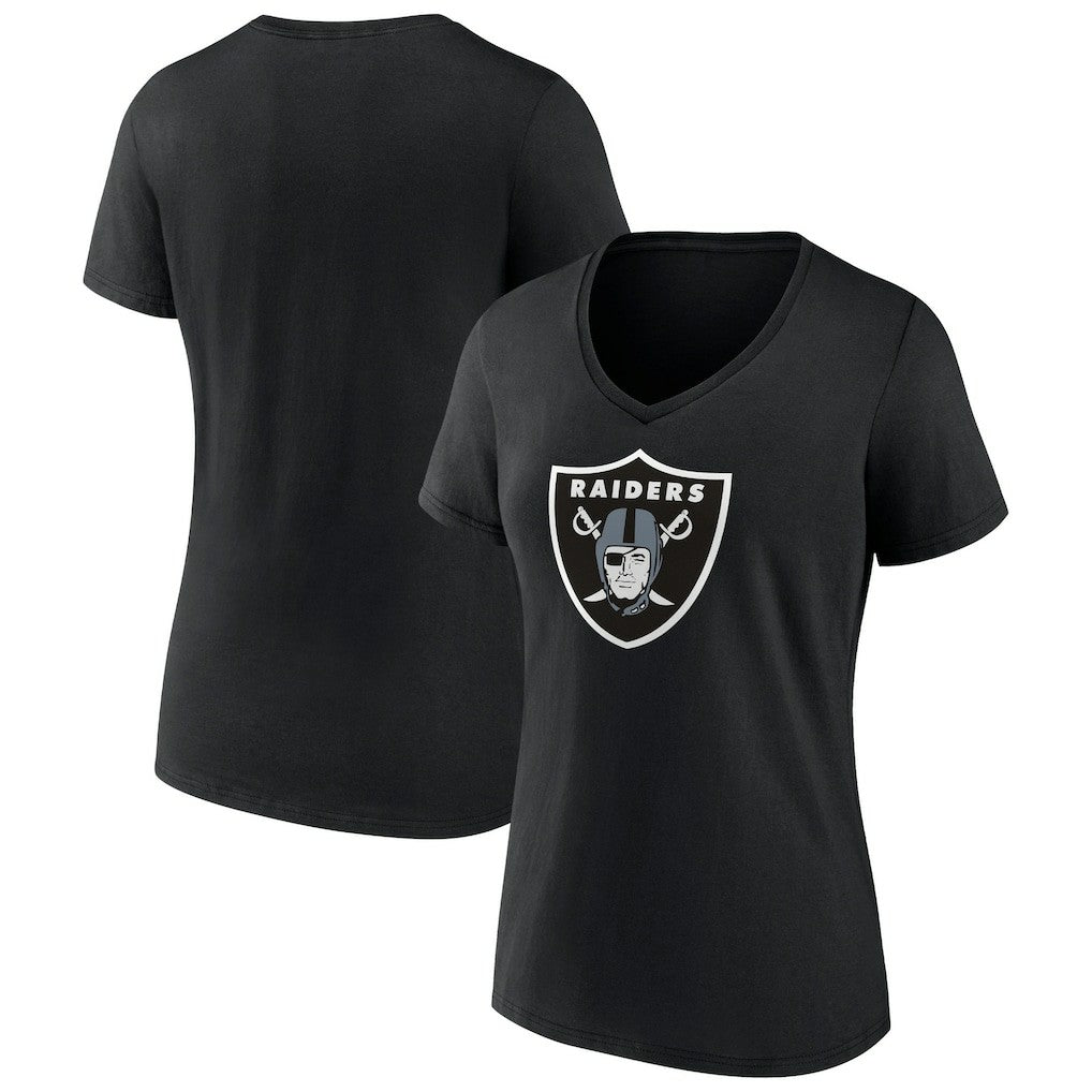 NFL Las Vegas Raiders Women's Primary Team Logo V-Neck T-Shirt