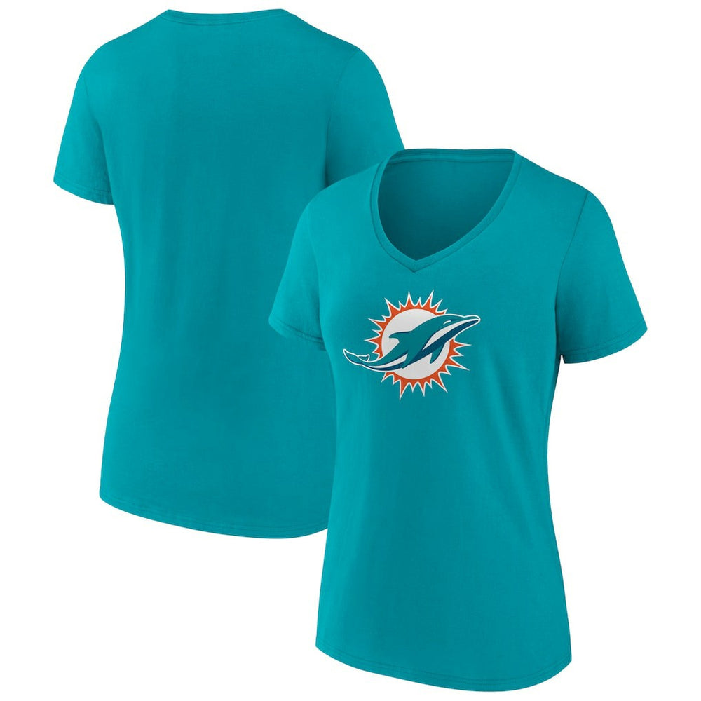 NFL Miami Dolphins Women's Primary Team Logo V-Neck T-Shirt