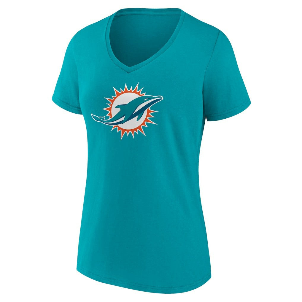 NFL Miami Dolphins Women's Primary Team Logo V-Neck T-Shirt