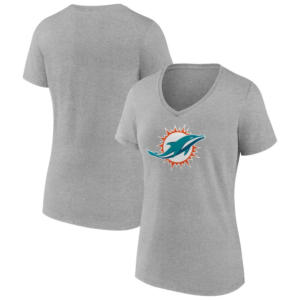 NFL Miami Dolphins Women's Primary Team Logo V-Neck T-Shirt