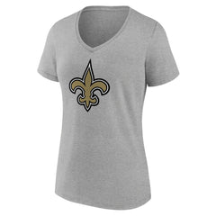 NFL New Orleans Saints Women's Primary Team Logo V-Neck T-Shirt