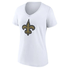 NFL New Orleans Saints Women's Primary Team Logo V-Neck T-Shirt