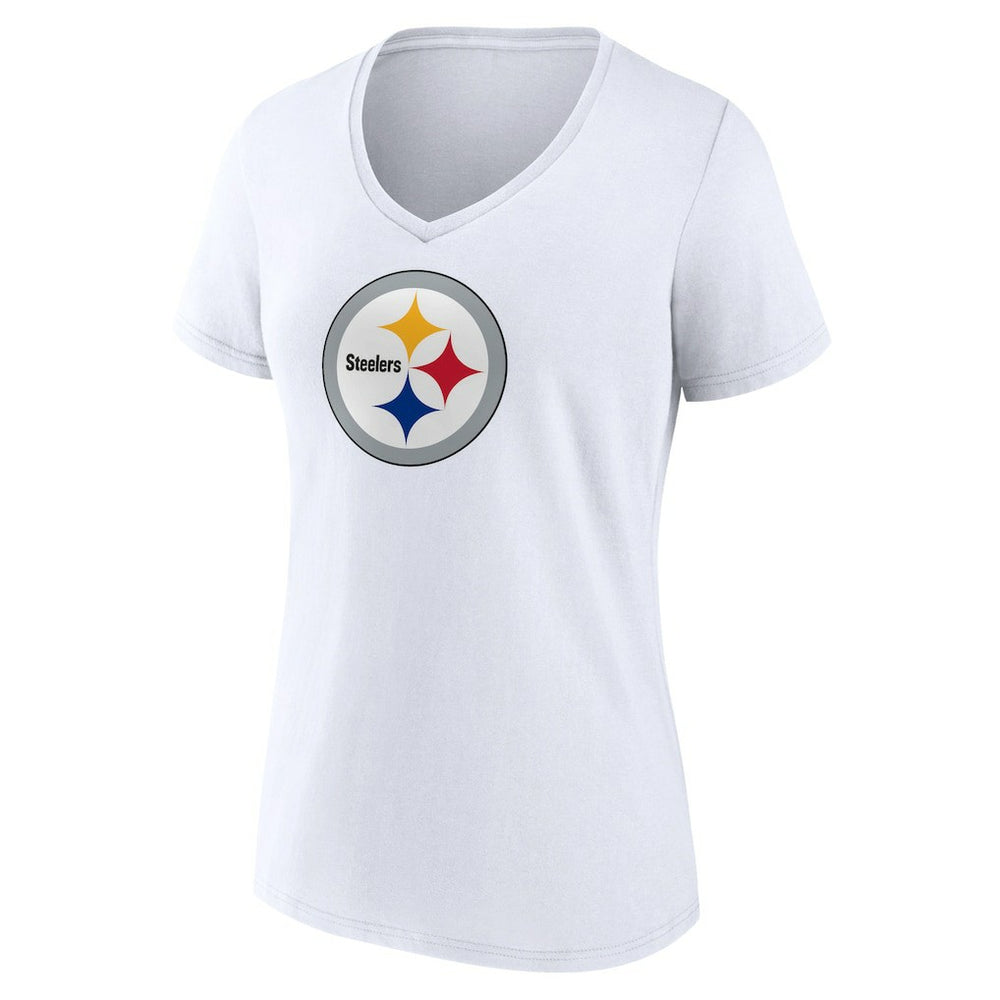 NFL Pittsburgh Steelers Women's Primary Team Logo V-Neck T-Shirt