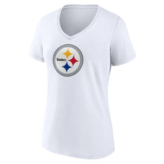 NFL Pittsburgh Steelers Women's Primary Team Logo V-Neck T-Shirt