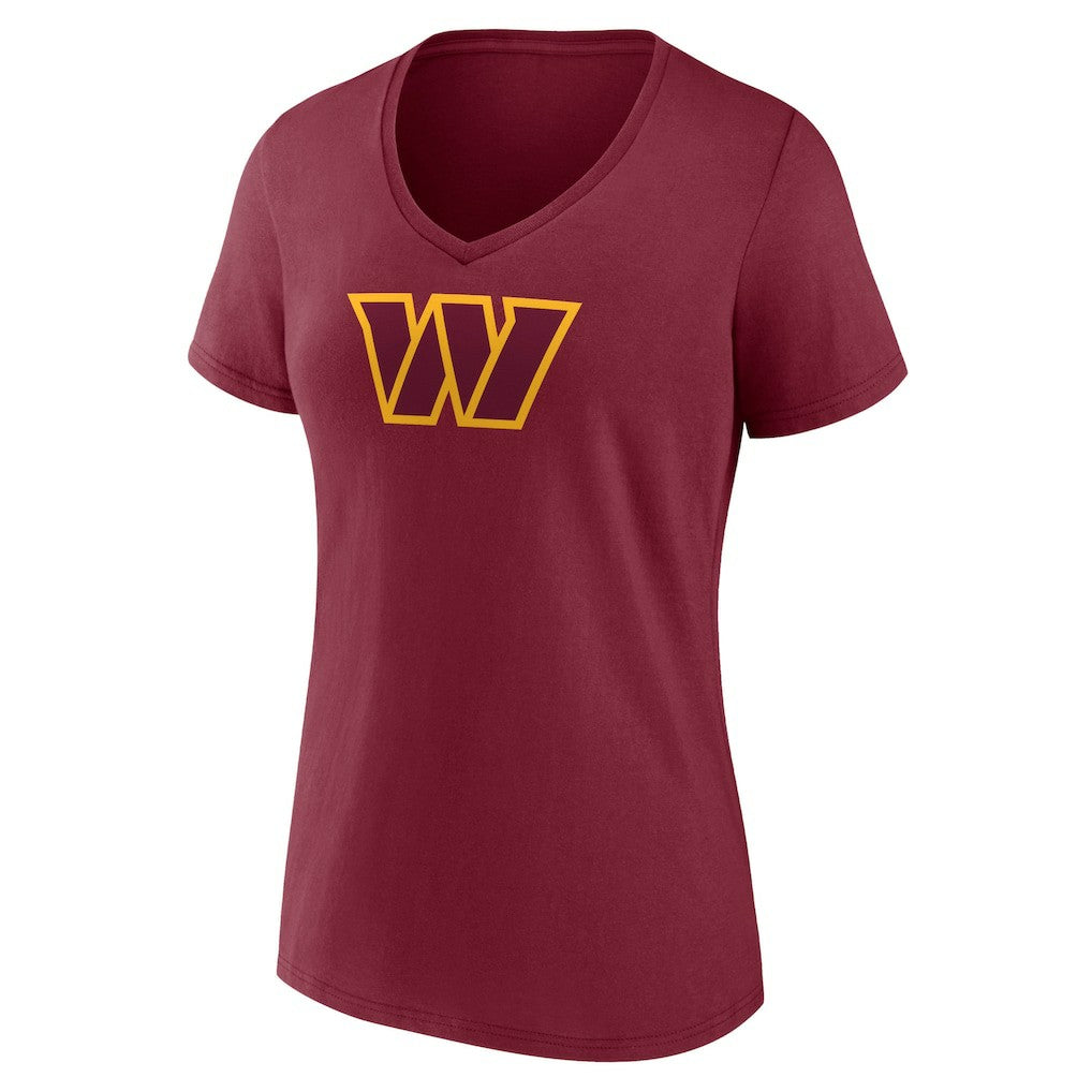 NFL Washington Commanders Women's Primary Team Logo V-Neck T-Shirt