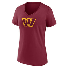 NFL Washington Commanders Women's Primary Team Logo V-Neck T-Shirt