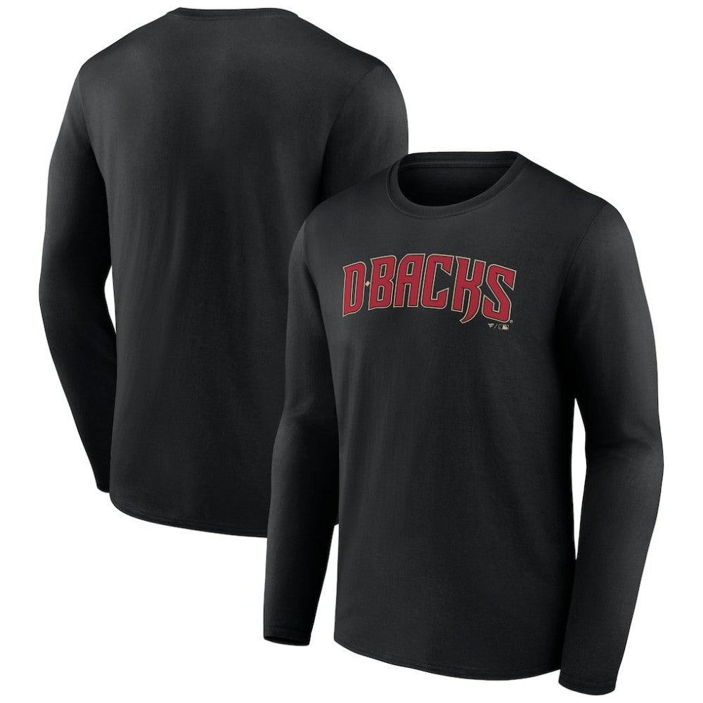 Arizona Diamondbacks Official Wordmark Long Sleeve T-Shirt - Black