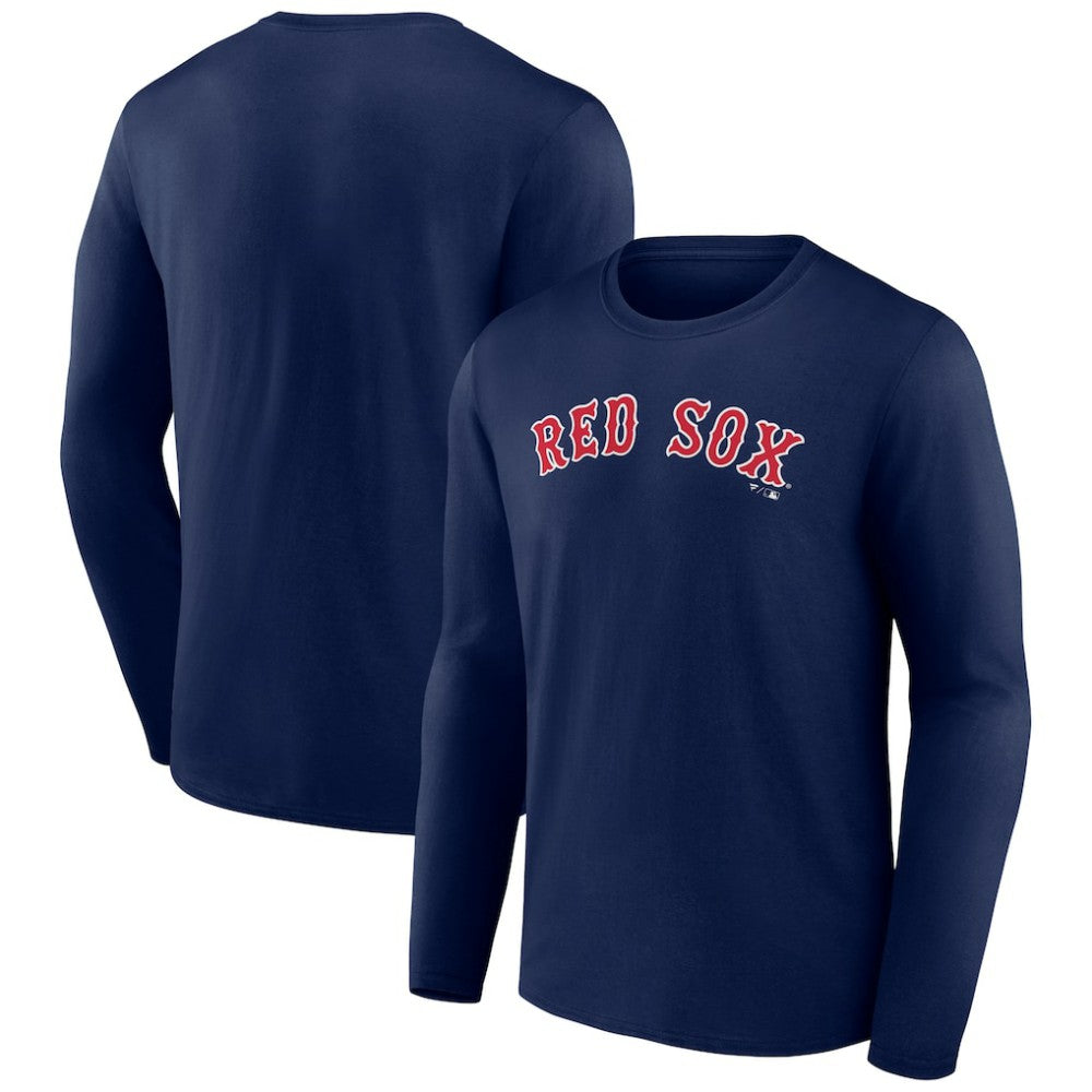 Boston Red Sox Wordmark Long Sleeve T-Shirt - Navy