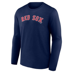 Boston Red Sox Wordmark Long Sleeve T-Shirt - Navy