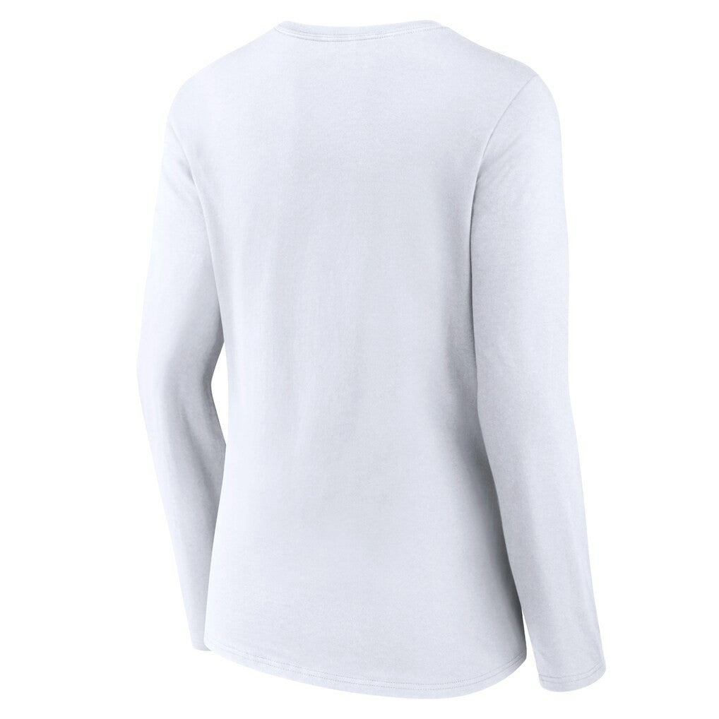 NFL New Orleans Saints Women's Logo Team Lockup Long Sleeve V-Neck T-Shirt