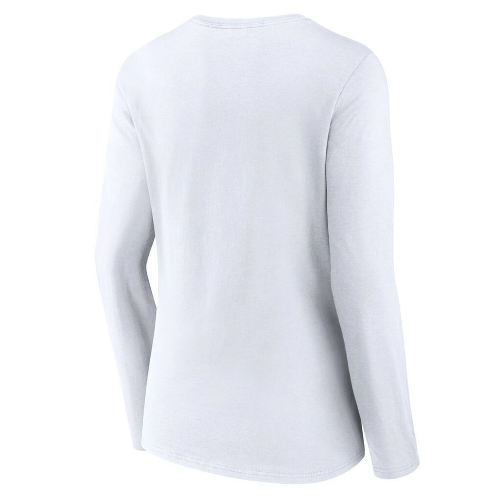 NFL New Orleans Saints Women's Logo Team Lockup Long Sleeve V-Neck T-Shirt