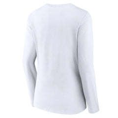 NFL New Orleans Saints Women's Logo Team Lockup Long Sleeve V-Neck T-Shirt