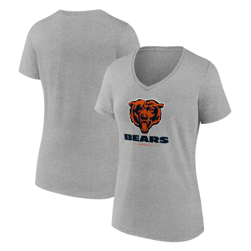 NFL Chicago Bears Women's Logo Team Lockup V-Neck T-Shirt