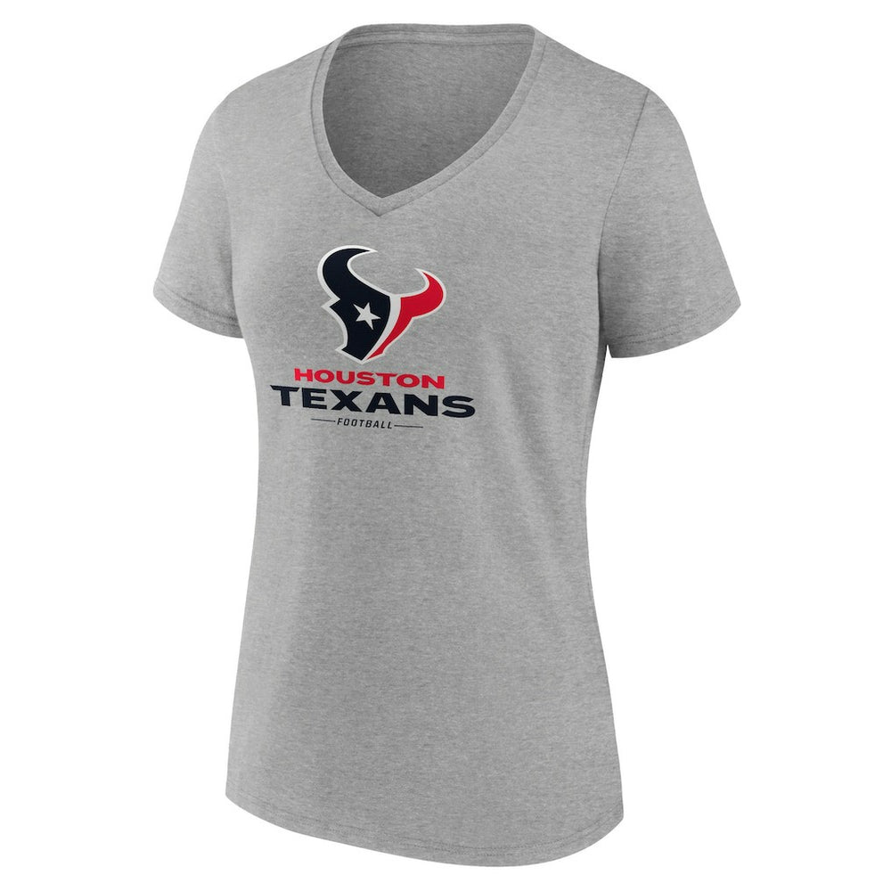 NFL Houston Texans Women's Logo Team Lockup V-Neck T-Shirt