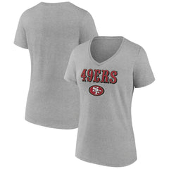 NFL San Francisco 49ers Women's Logo Team Lockup V-Neck T-Shirt
