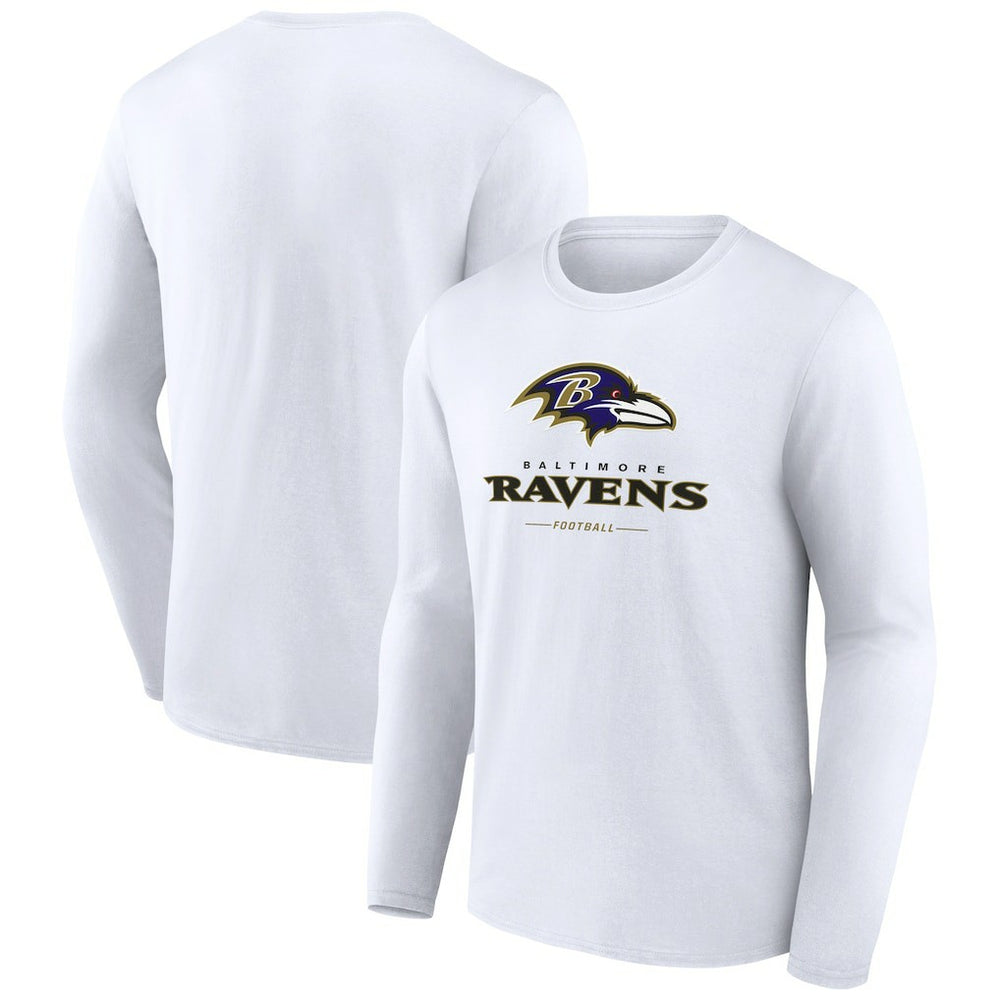 NFL Baltimore Ravens Logo Team Lockup Long Sleeve T-Shirt