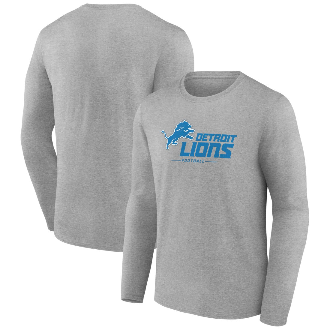 NFL Detroit Lions Logo Team Lockup Long Sleeve T-Shirt