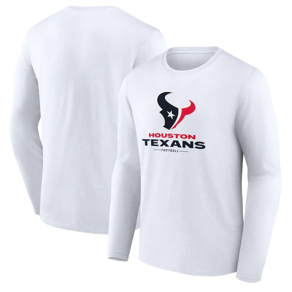 NFL Houston Texans Logo Team Lockup Long Sleeve T-Shirt