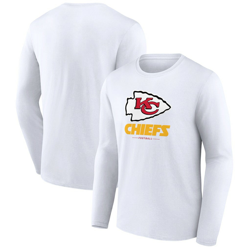 NFL Kansas City Chiefs Logo Team Lockup Long Sleeve T-Shirt