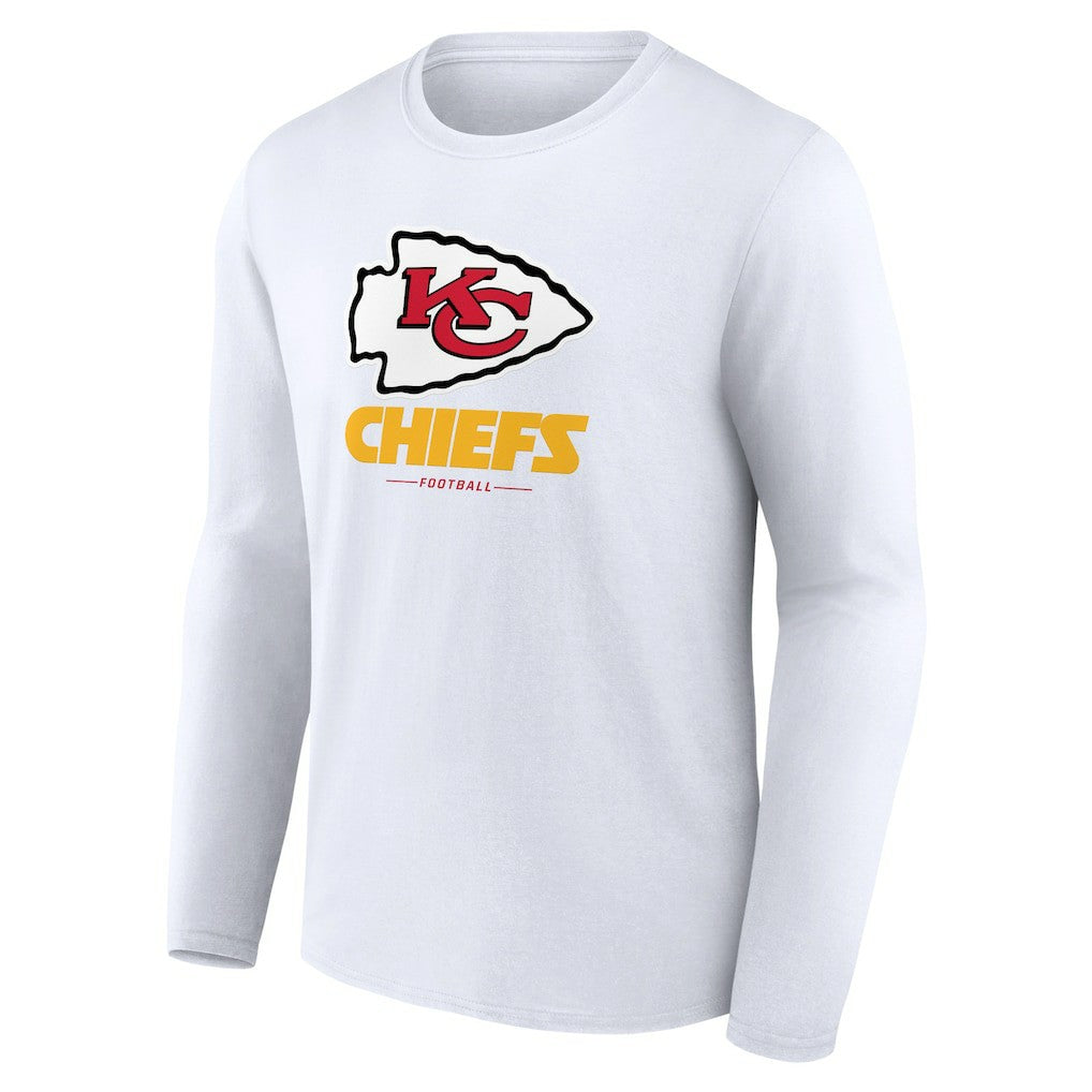 NFL Kansas City Chiefs Logo Team Lockup Long Sleeve T-Shirt