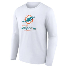 NFL Miami Dolphins Logo Team Lockup Long Sleeve T-Shirt