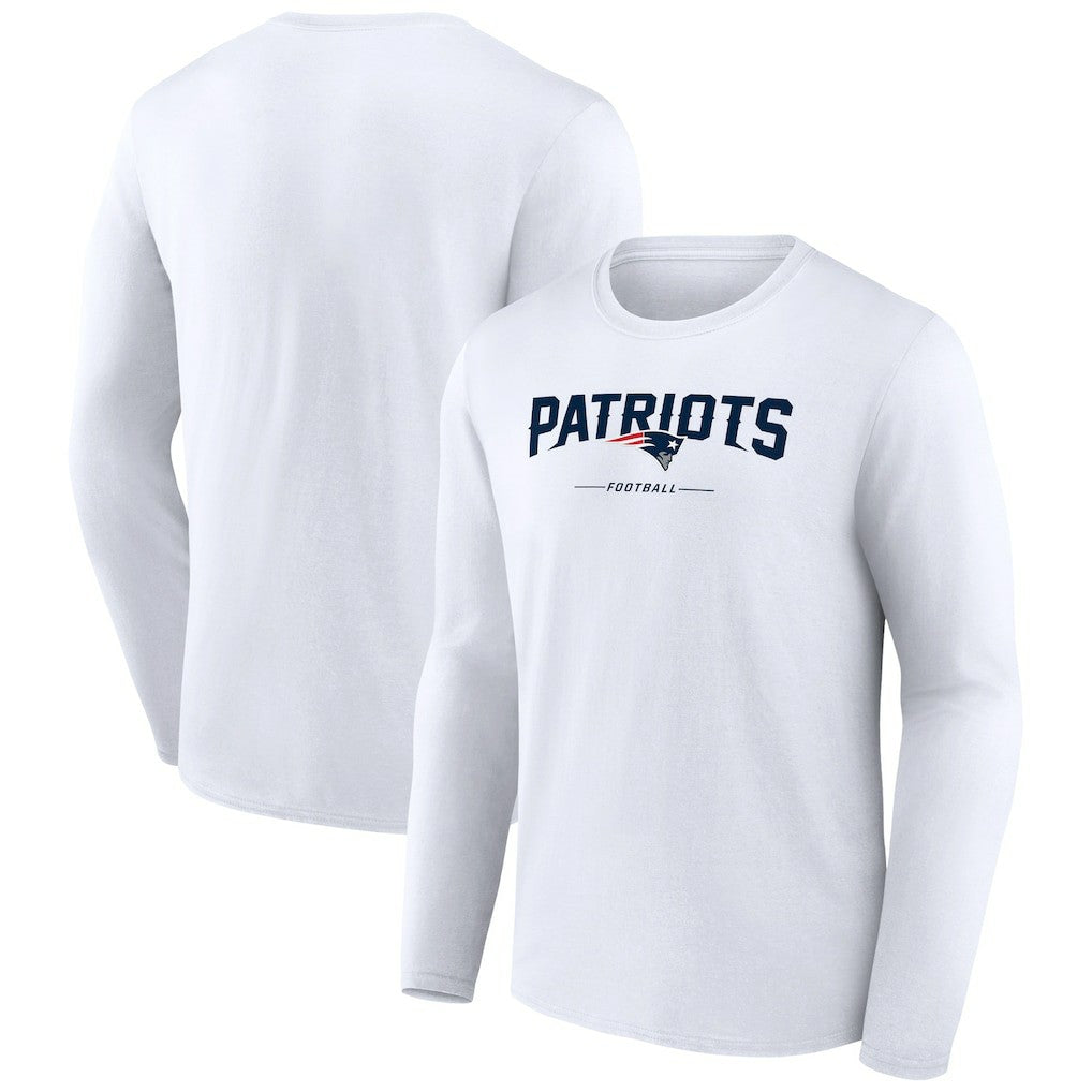 NFL New England Patriots Logo Team Lockup Long Sleeve T-Shirt