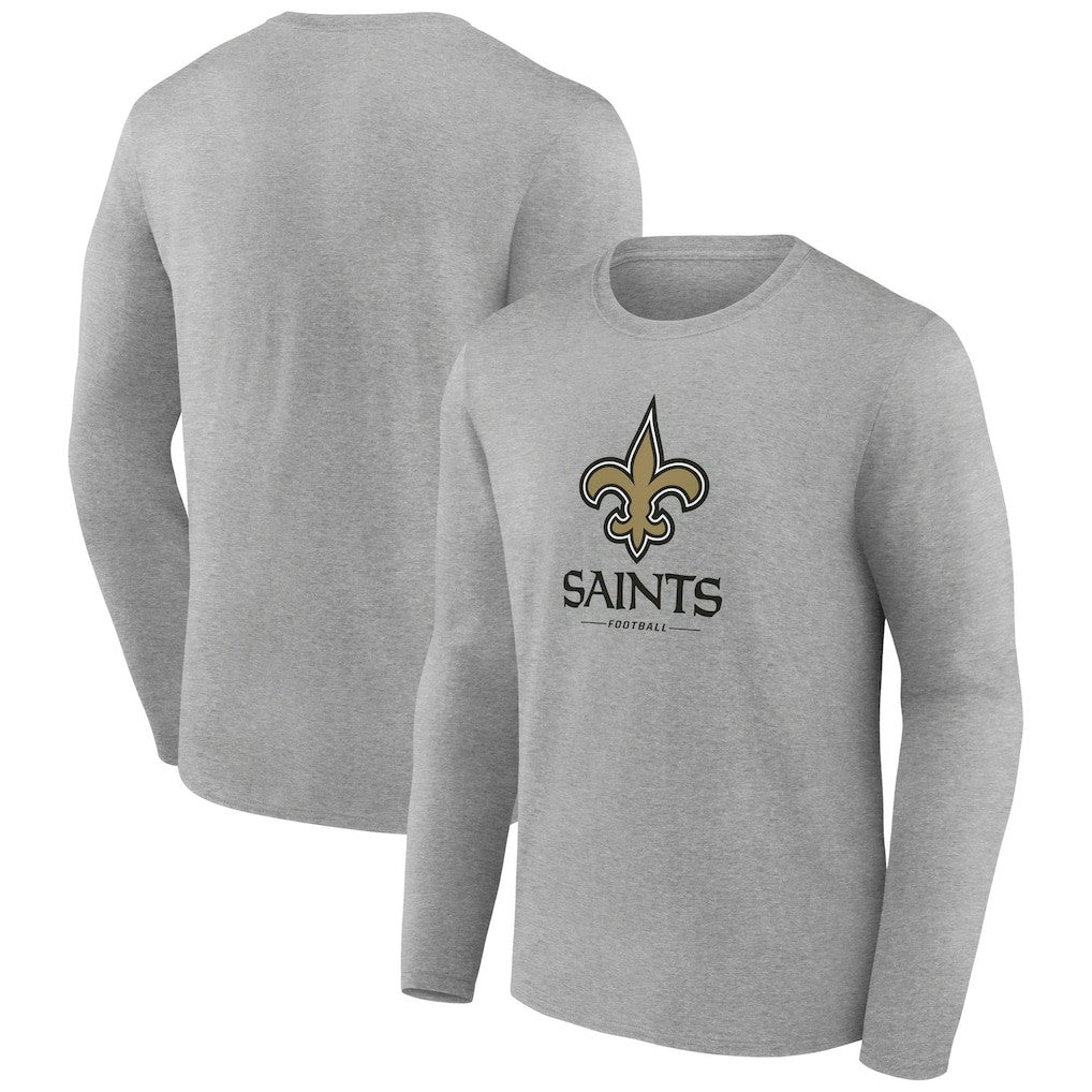 NFL New Orleans Saints Logo Team Lockup Long Sleeve T-Shirt