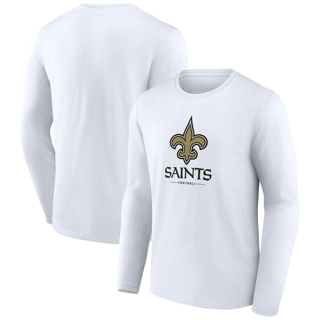NFL New Orleans Saints Logo Team Lockup Long Sleeve T-Shirt
