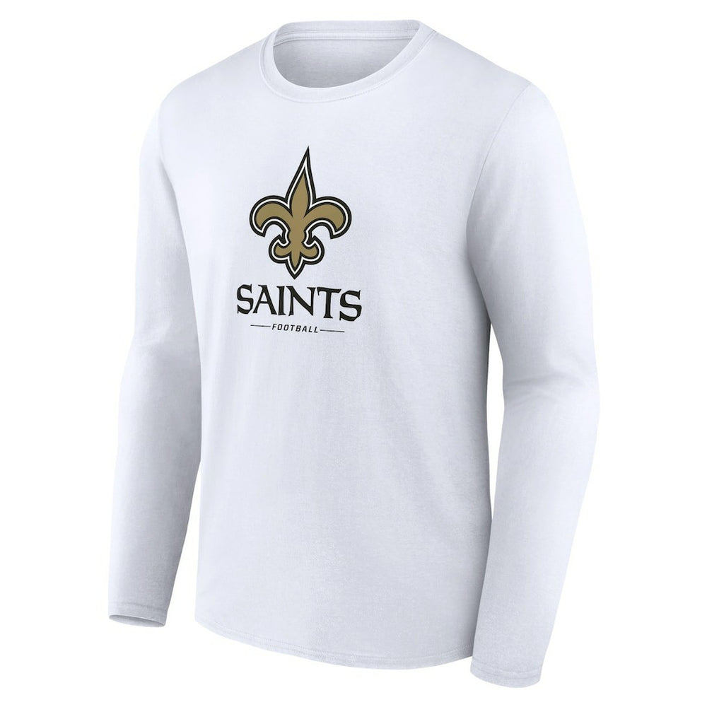 NFL New Orleans Saints Logo Team Lockup Long Sleeve T-Shirt