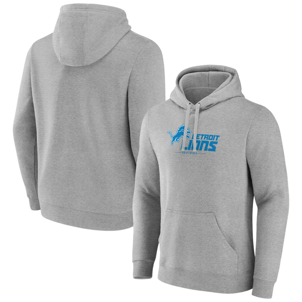 NFL Detroit Lions Primary Logo Team Lockup Fitted Pullover Hoodie