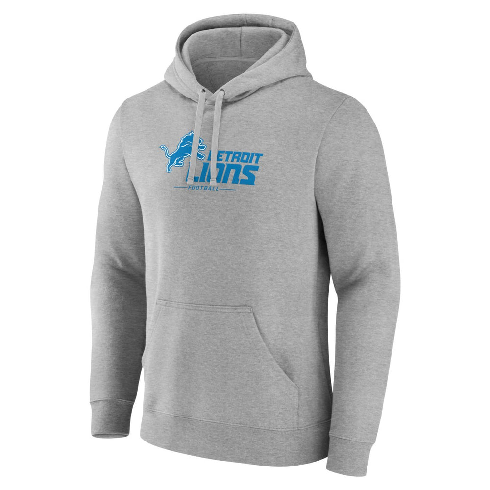 NFL Detroit Lions Primary Logo Team Lockup Fitted Pullover Hoodie