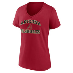 Arizona Diamondbacks Women's Heart and Soul V-Neck T-Shirt - Red