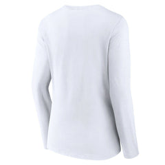 NFL Carolina Panthers Women's Logo Team Lockup Long Sleeve V-Neck T-Shirt