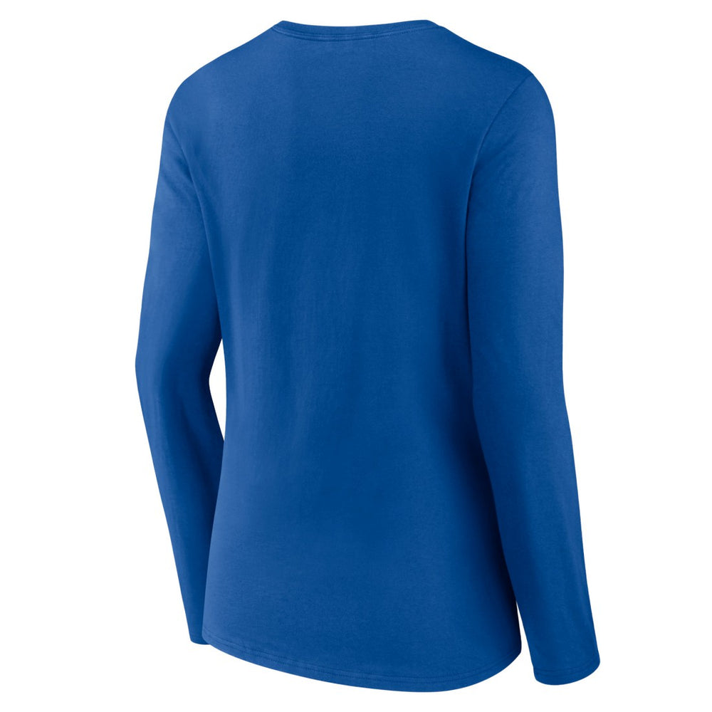 NFL New York Giants Women's Logo Team Lockup Long Sleeve V-Neck T-Shirt