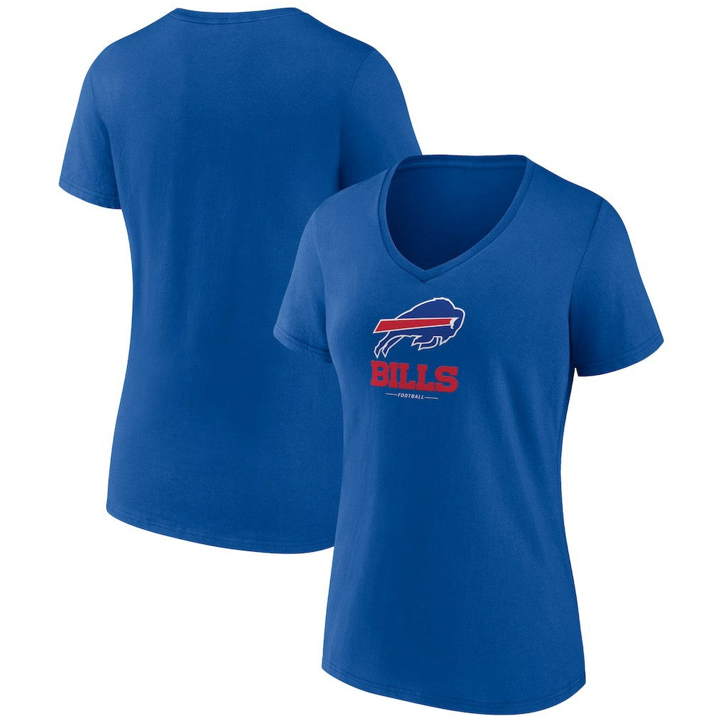 NFL Buffalo Bills Women's Logo Team Lockup V-Neck T-Shirt